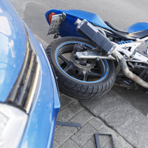 car and motorcycle accident